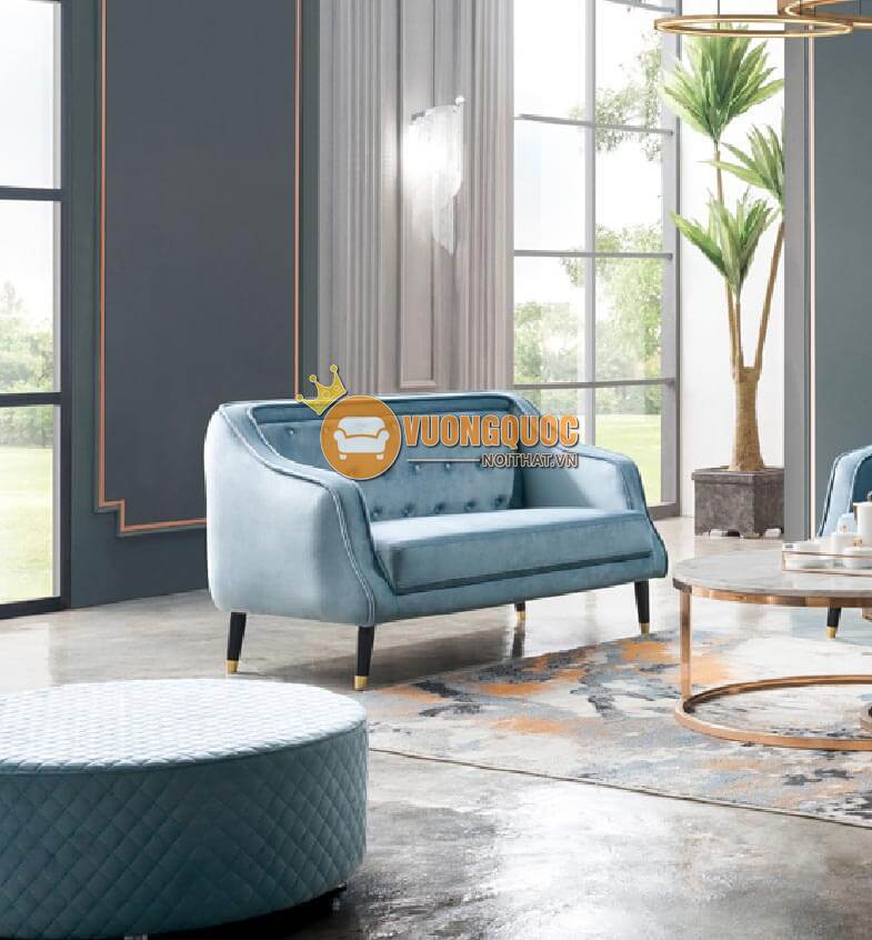 Bộ sofa phòng khách màu xanh dương CSM 6269-1